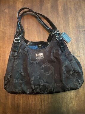 Coach Black Circle Signature Shoulder Bag